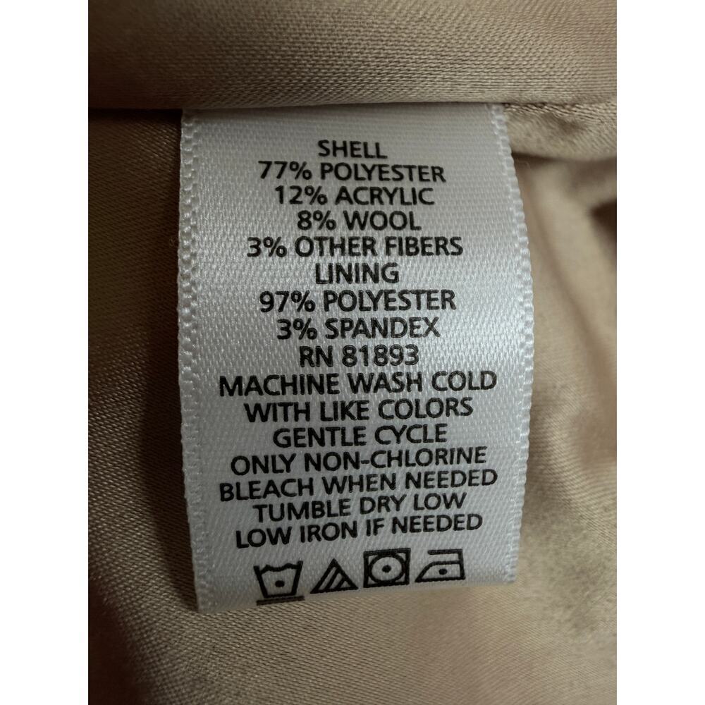 Isaac Mizrahi Live Brushed Plaid Belted Coat – Size 14 - Picture 8 of 8